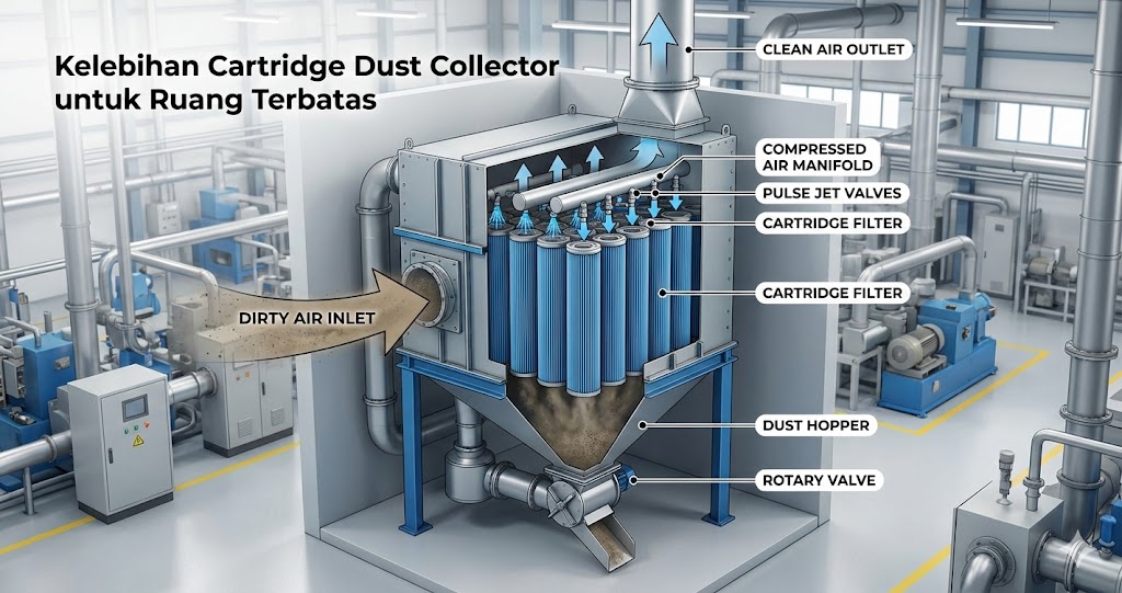 Kelebihan Cartridge Dust Collector untuk Ruang Terbatas: Solusi Efisien